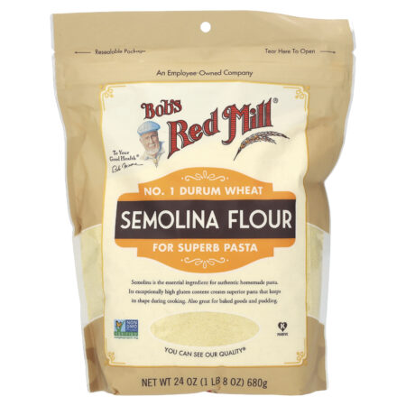 Bobs Red Mill Farinha de Sêmola 680 g (24 oz) — foto 1