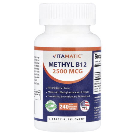 Vitamatic Metil B12 Fruto Silvestre Natural 240 Comprimidos de Dissolução Rápida — foto 1