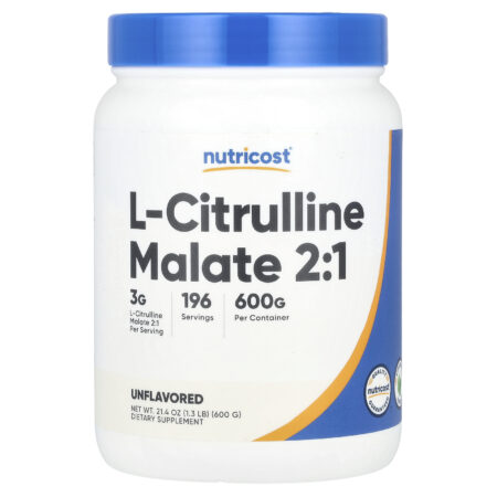Nutricost Malato de L-Citrulina 2:1 Sem Sabor 600 g (13 lb) — foto 1