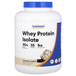 Nutricost Isolado de Proteína Whey Cookies e Creme 2.268 g (5 lb)
