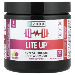 Zhou Nutrition Lite Up™ Pré-Treino Não Estimulante Limonada de Frutos Silvestres 106 g (373 oz)