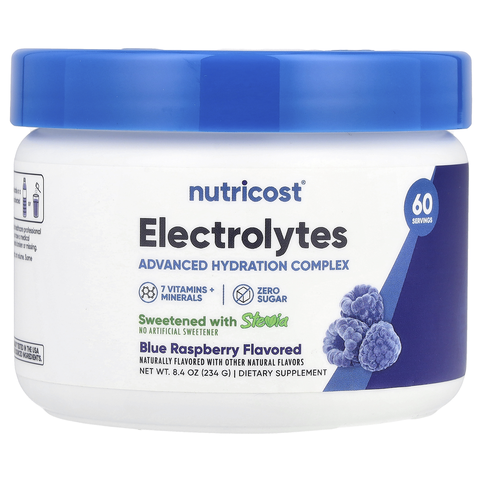 Nutricost Eletrólitos Complexo de Hidratação Avançado Framboesa Azul 234 g (84 oz) — foto 1 Nutricost Eletrólitos Complexo de Hidratação Avançado Framboesa Azul 234 g (84 oz)