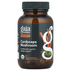 Gaia Herbs Estilo de Vida Ativo Cogumelo Cordyceps 40 Cápsulas Veganas