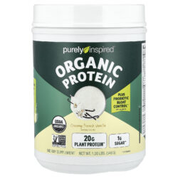 Purely Inspired Proteína Orgânica Shake Nutritivo à Base de Plantas Baunilha Francesa 680 g (150 lbs)