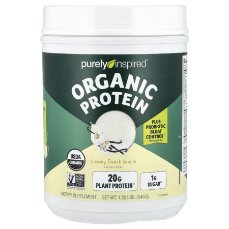 Purely Inspired Proteína Orgânica Shake Nutritivo à Base de Plantas Baunilha Francesa 680 g (150 lbs) — foto 1