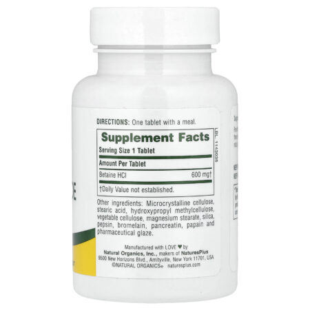 NaturePlus Cloridrato de Betaína 600 mg 90 Comprimidos — foto 2 NaturePlus Cloridrato de Betaína 600 mg 90 Comprimidos — foto 2