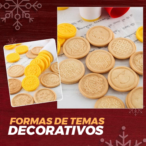 Forma de Biscoitos Chef PRO - Forma para fazer biscoito Caseiro - achatudostore