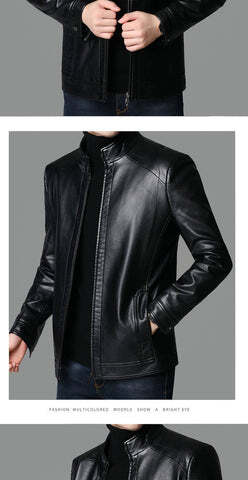 Jaqueta Masculina de Couro Michigan Elegante