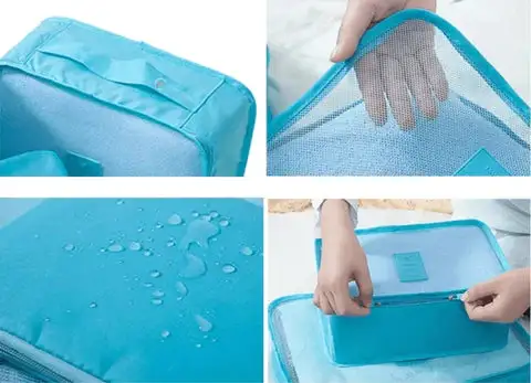 Kit Organizador de Malas Laundry Pouch - 6 Unidades