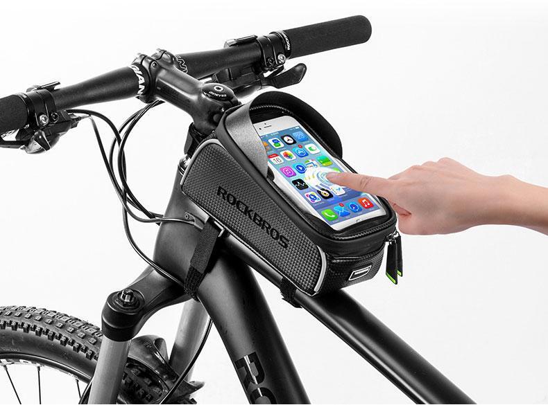 Bolsa Ciclismo Impermeável Porta Celular com Touch Screen RockBros
