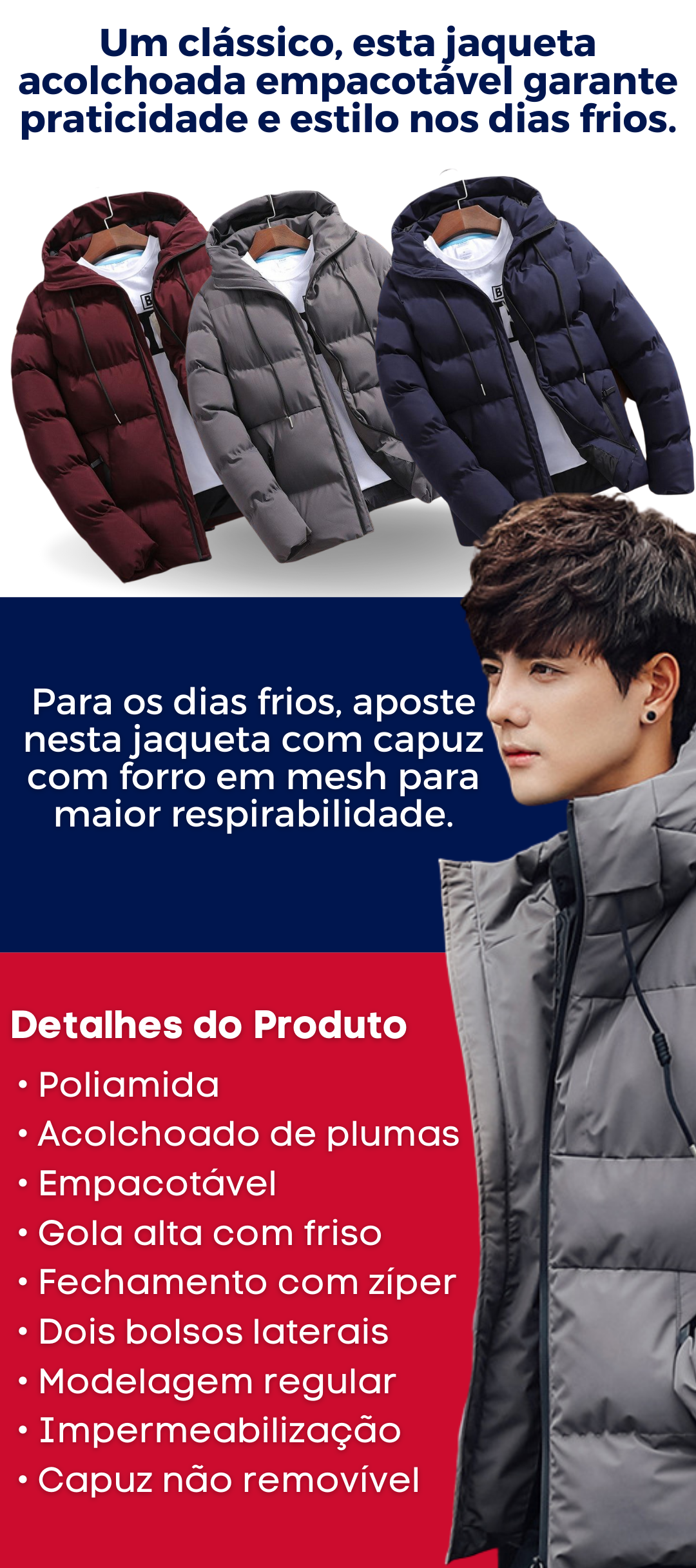 jaqueta masculina