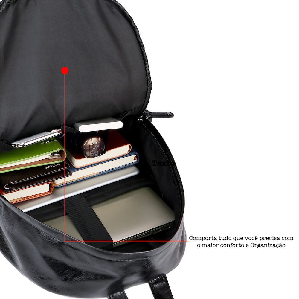 mochila de couro para notebook