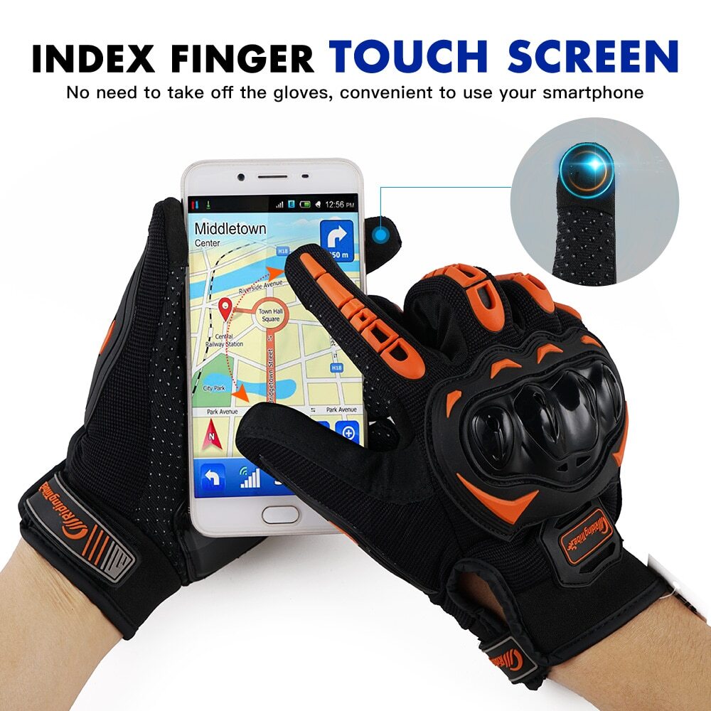 Luva Motociclista Couro Resistente Impermeavel - Hand Shield
