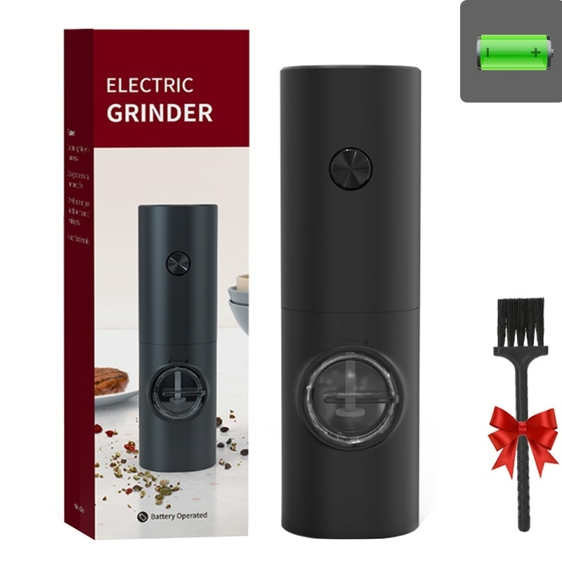 Moedor elétrico automático de pimenta e sal com grossura ajustável de luz LED