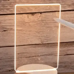 Luminária Criativa de Recados Quadro Iluminado