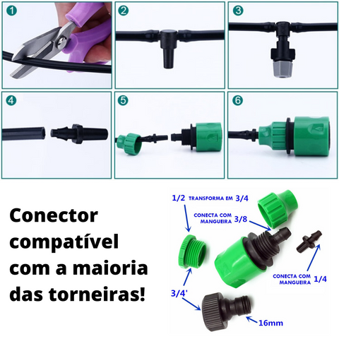 Sistema de Irrigação Profissional Pulverizadores Automáticos de Jardim - Grow Plantas