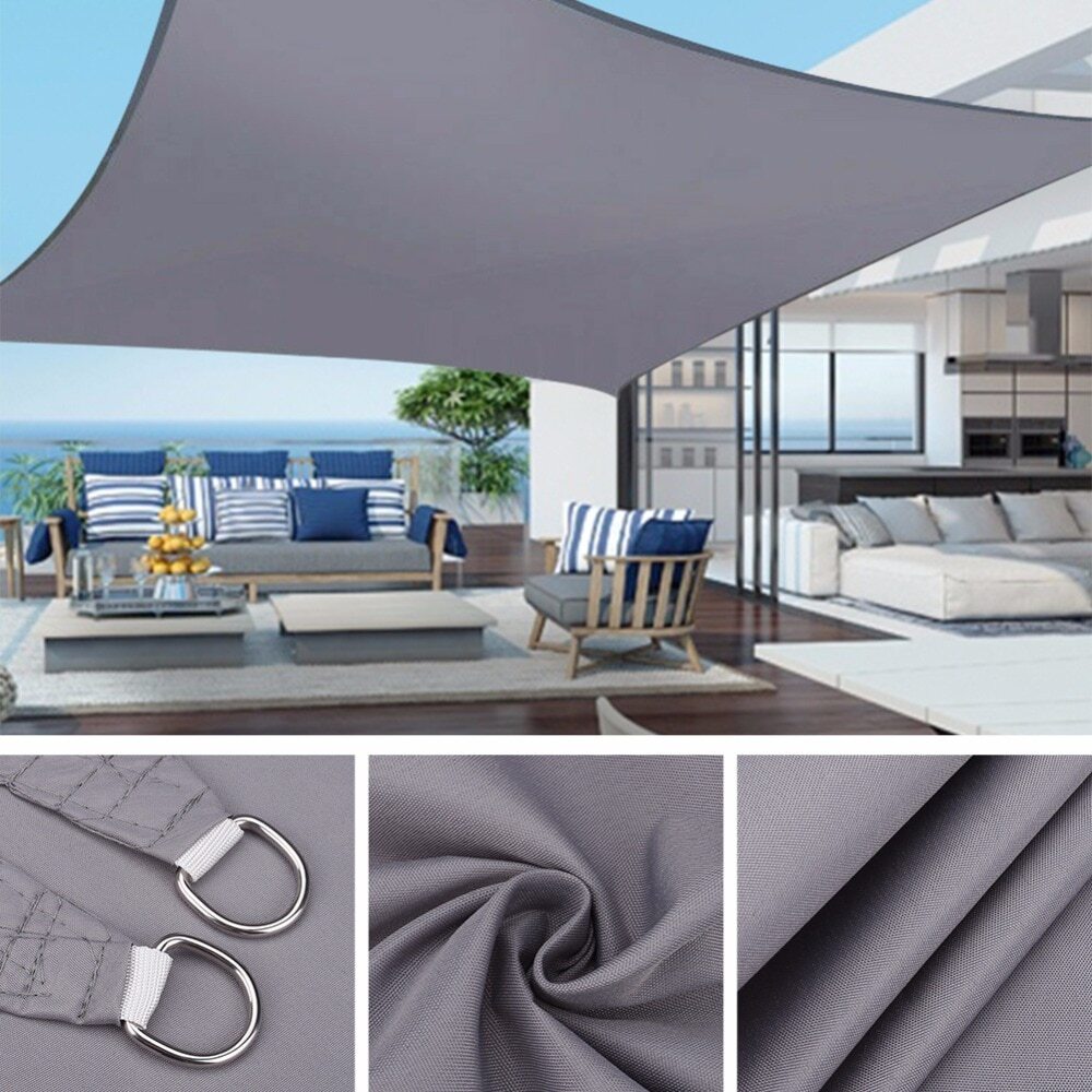 Toldo Tela Solar Quadrangular Cinza