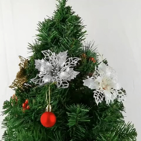 Kit 5 Flores Decoração para Natal