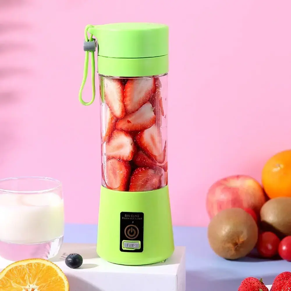 Mini Liquidificador Portátil 6 Lâminas Juice Cup - Shake Vitaminas Usb Academia - ACHATUDOSTORE