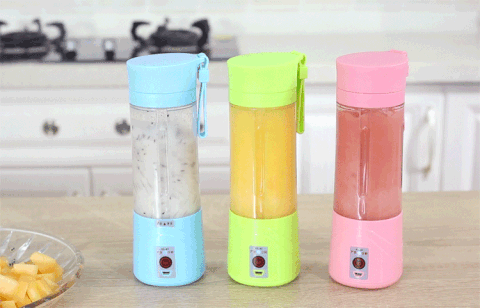 Mini Liquidificador Portátil 6 Lâminas Juice Cup - Shake Vitaminas Usb Academia - ACHATUDOSTORE