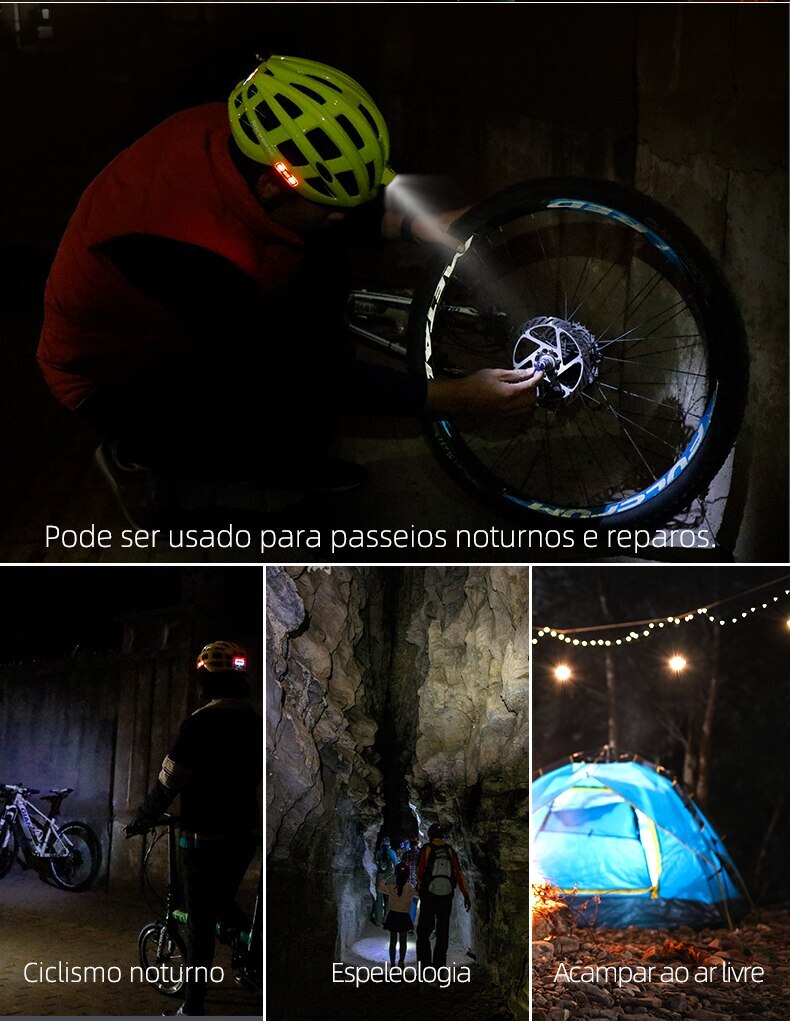 Capacete Ciclismo com Lanterna Profissional Masculino/Feminino RockBros