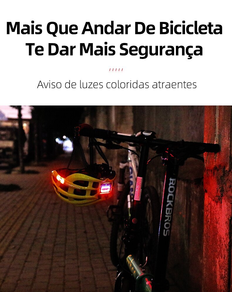 Capacete Ciclismo com Lanterna Profissional Masculino/Feminino RockBros