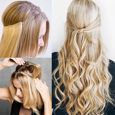 Aplique Mágico de Cabelo Fio Invisível